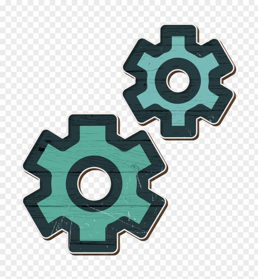 Turquoise Hardware Accessory Cog Icon Gear Machine PNG