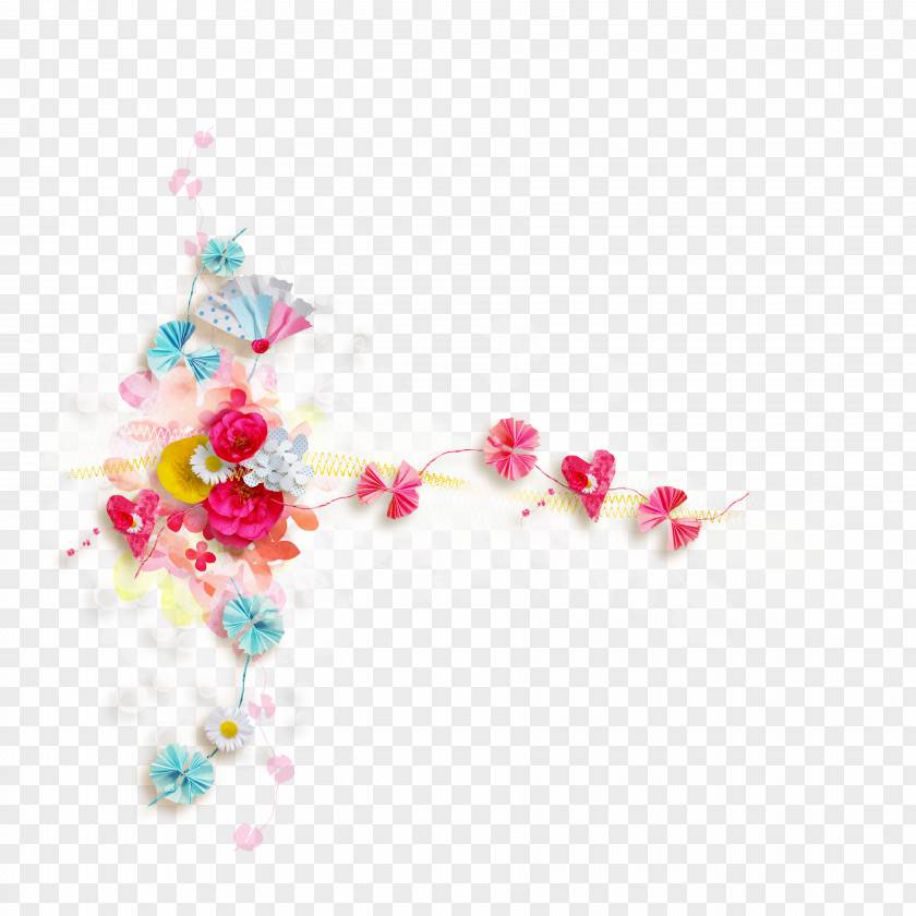 Korean Wind Colorful Flowers Download Icon PNG