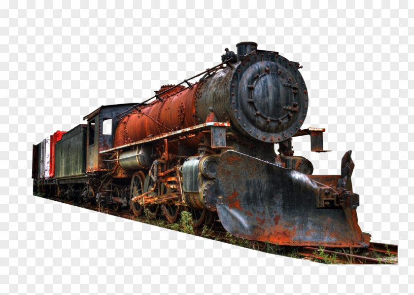 Red Driving Train Railroad Car Rail Transport Track Steam Locomotive PNG