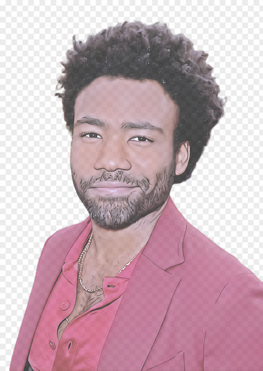 Portrait Jheri Curl Moustache PNG