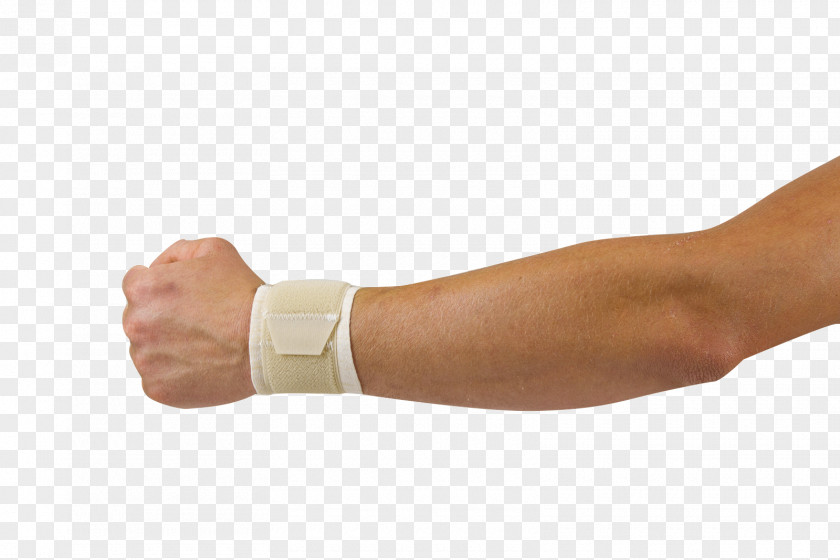 Beige Color Thumb Hook-and-loop Fastener Wrist Cuff Orthopaedics PNG