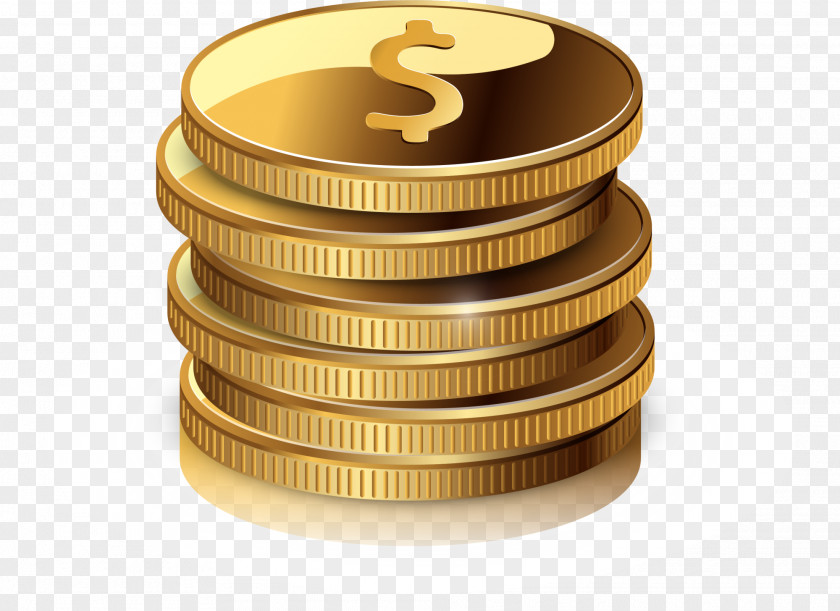 Golden Simple Coin Gold Money PNG