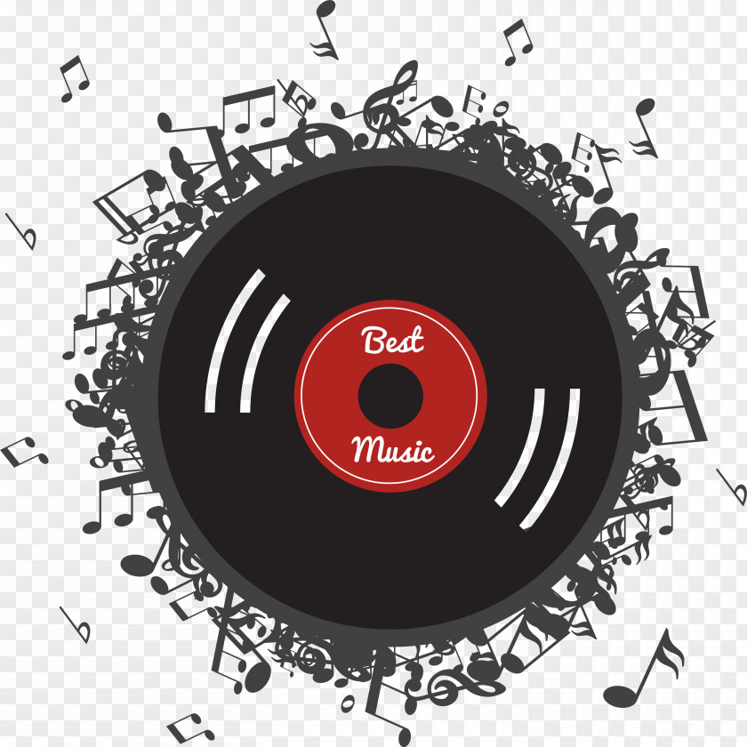 Dynamic Vinyl Record Vector PNG