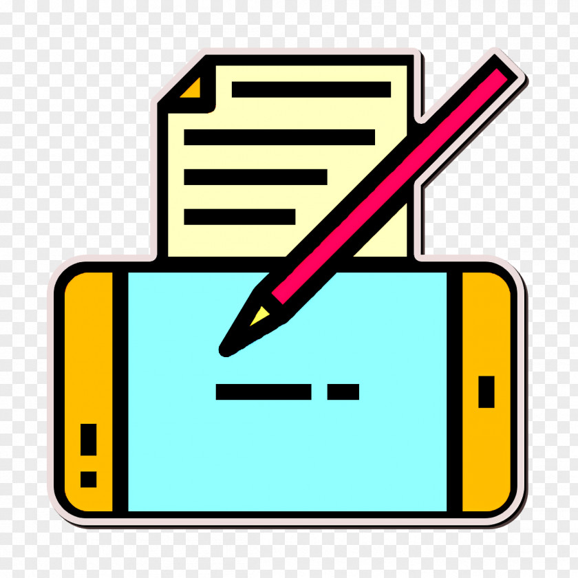 Paper Icon Book And Learning Smartphone PNG