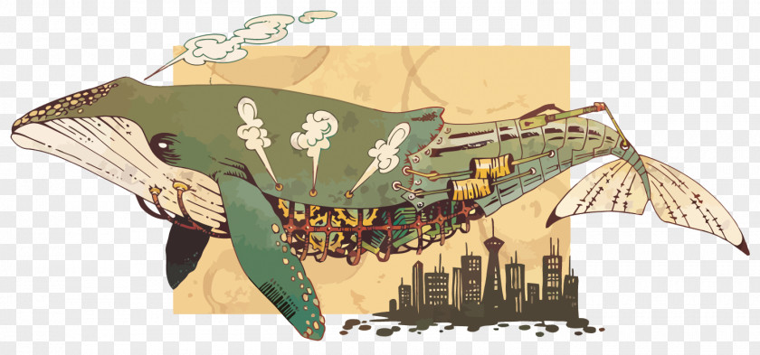 Vector Whale Spacecraft Right Whales Illustration PNG