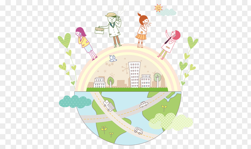 Child Earth Illustration PNG