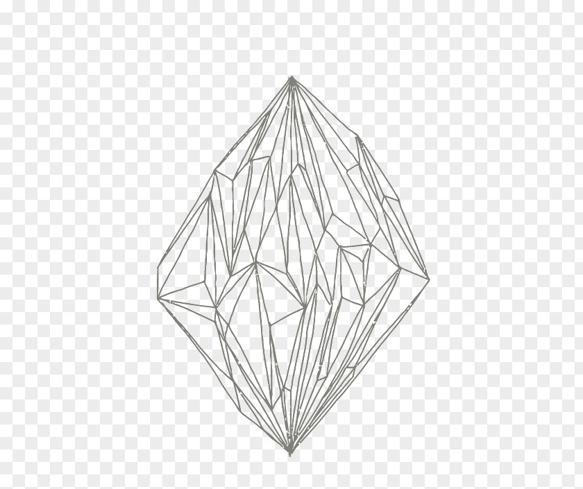 Diamond Black And White Drawing Art PNG
