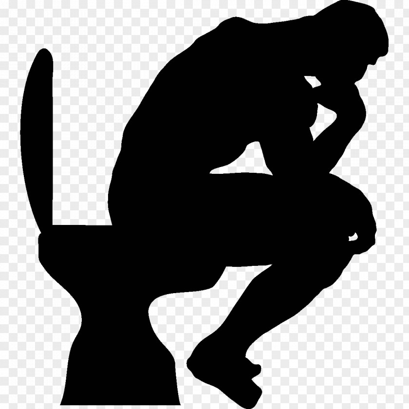 Filosofia The Thinker Wall Decal Sticker Image Toilet PNG