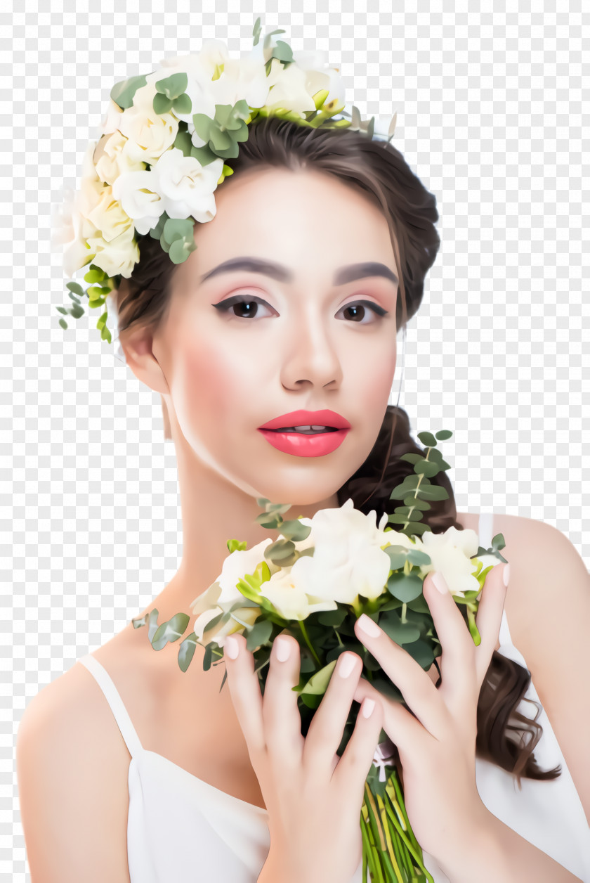 Petal Plant Hair Bouquet Flower Skin Headpiece PNG