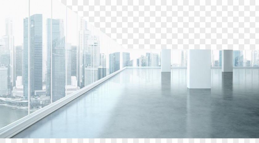 Space Floor Windows High Clear Buckle Material Office Building Interior Design Services Business PNG
