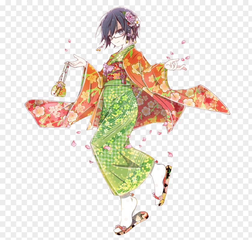 Qx Costume Design Kimono Character PNG