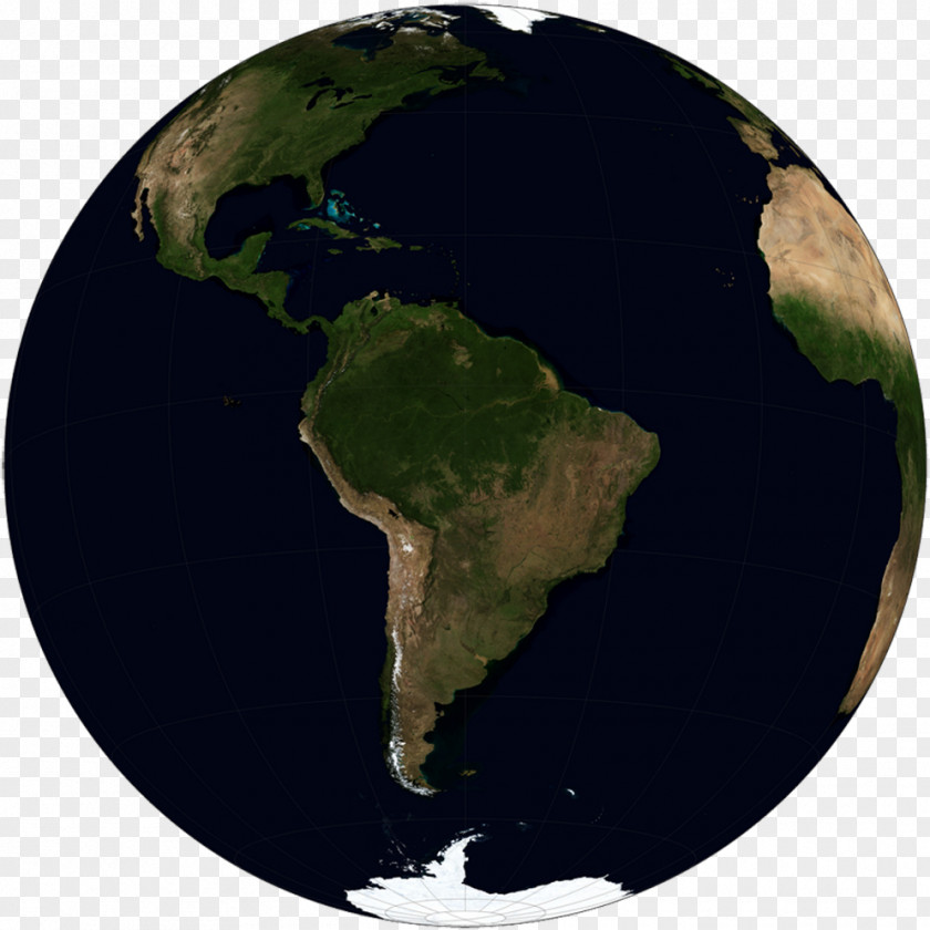 Weltraum South America United States Globe Satellite Imagery Map PNG