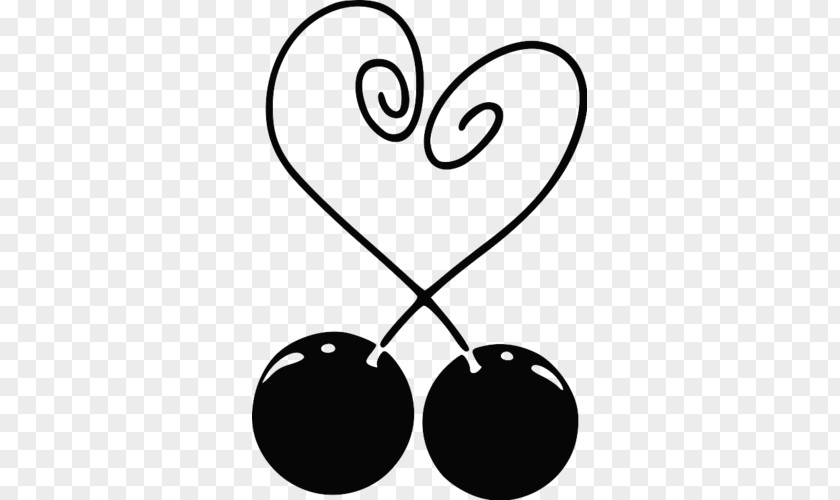 Cherry Black And White Sticker Clip Art Image PNG