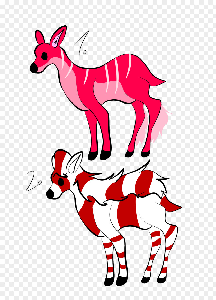 Reindeer Line Art Pack Animal Clip PNG