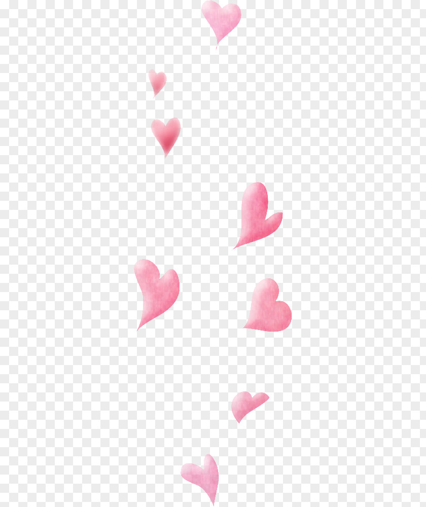 Floating Pink Hearts Gratis Download PNG