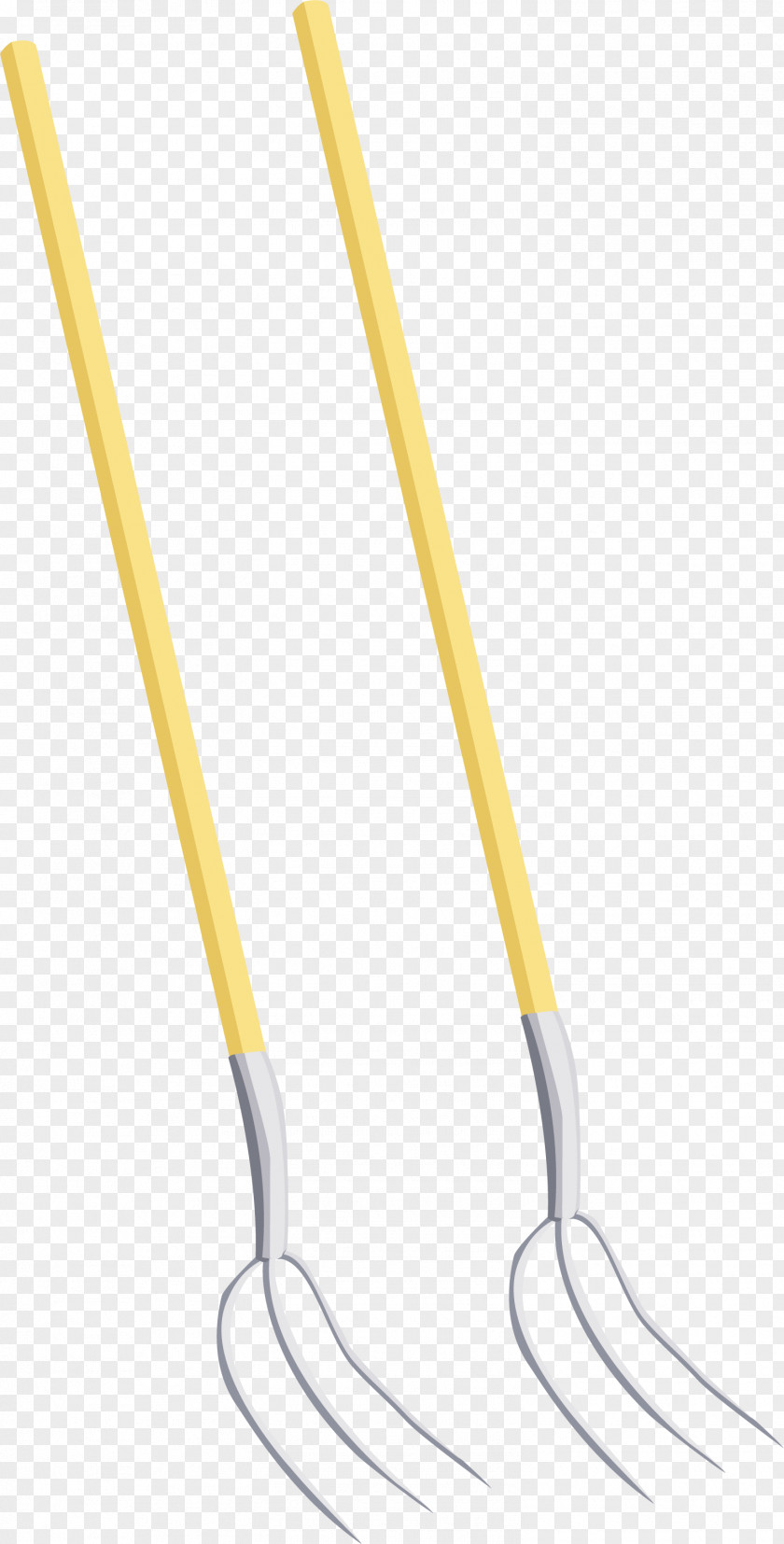 Fork Vector Material Angle Yellow LINE PNG
