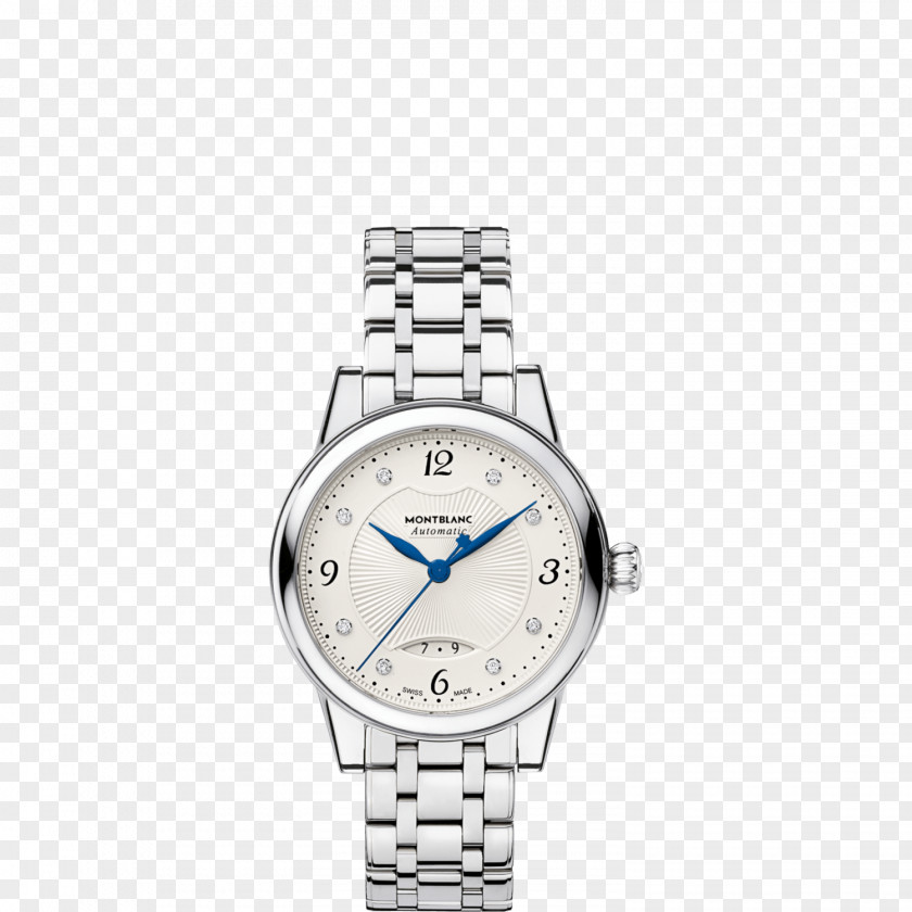 Silver Montblanc Watch Ladies Watches Female Form Strap Jewellery Chronograph PNG