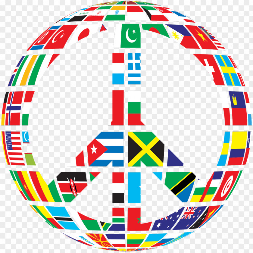 Globe Flags Of The World Peace Symbols PNG