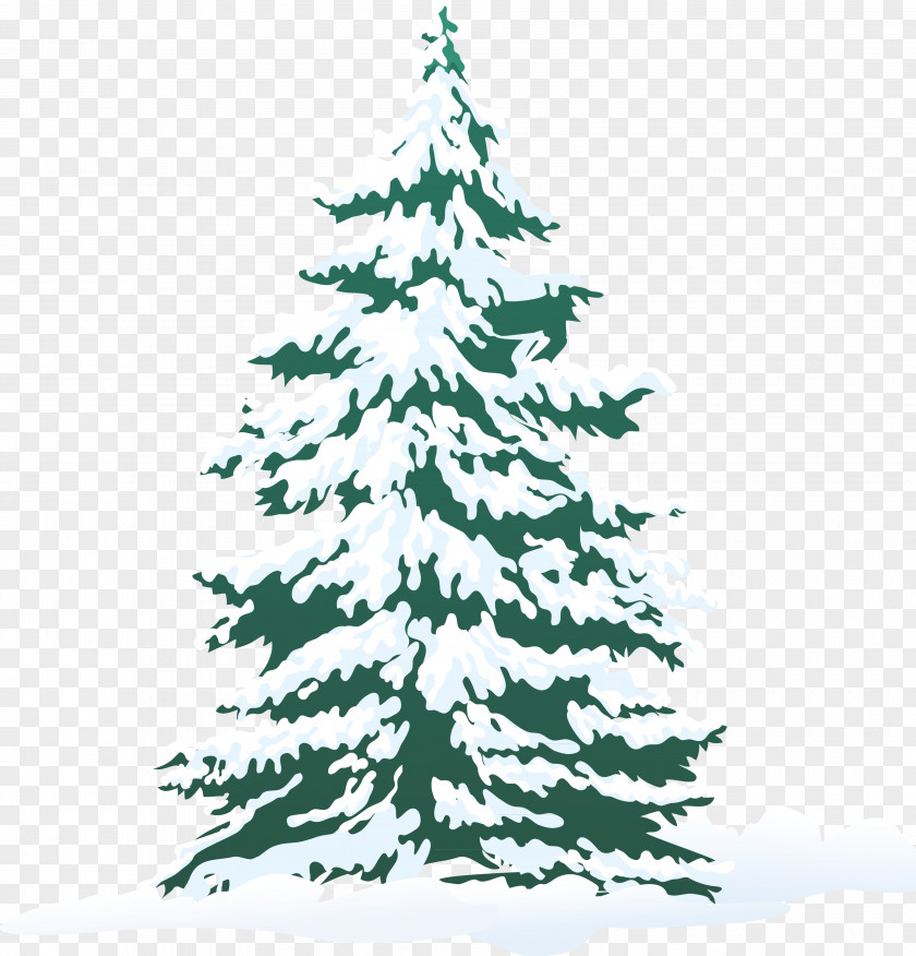 Snow Tree Christmas Clip Art PNG