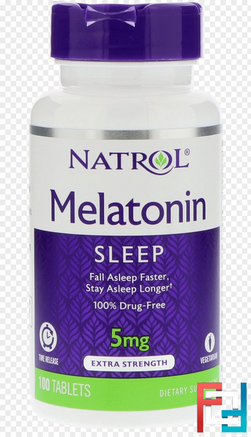 Melatonin Dietary Supplement Vitamin B-6 Sleep Sublingual Administration PNG