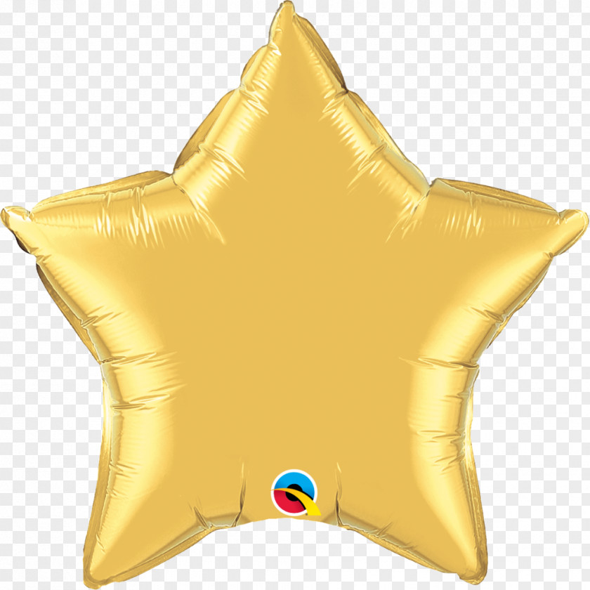 Real Foil Mylar Balloon Gold Star Color PNG