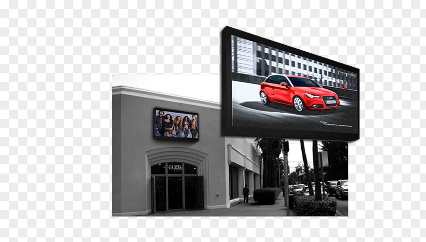 Advertising Electronic Signage Age Of Colors Luxury Vehicle Display Device PNG