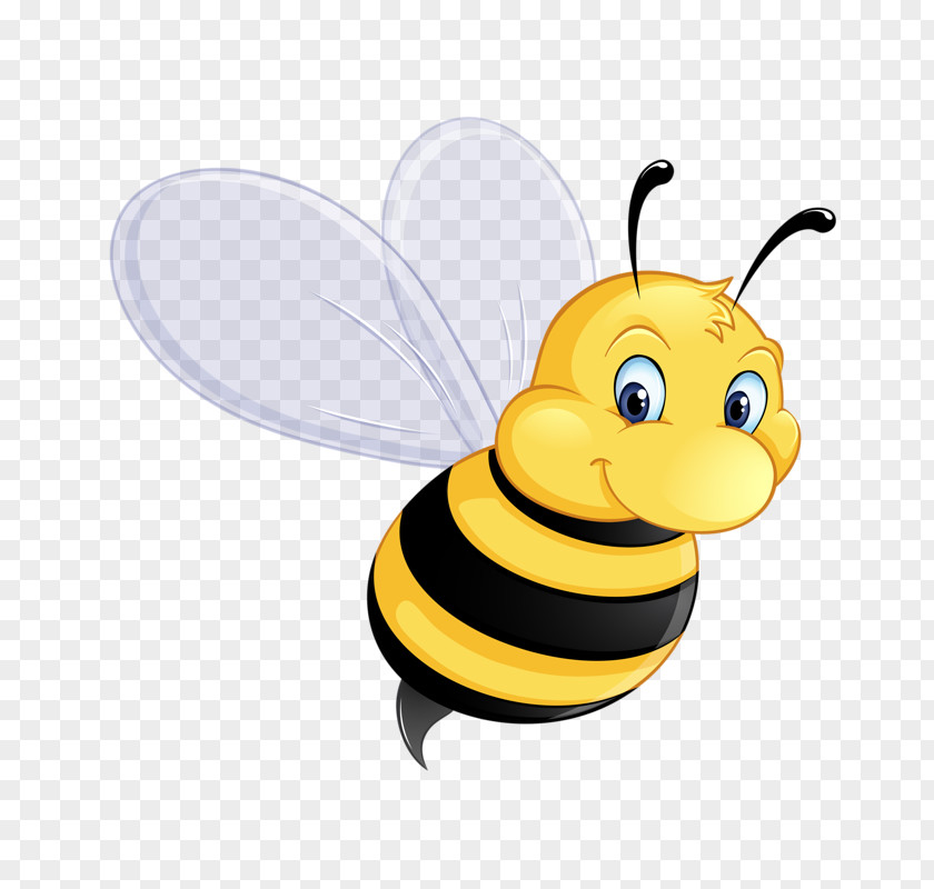 Cute Bee Insect Maya Clip Art PNG