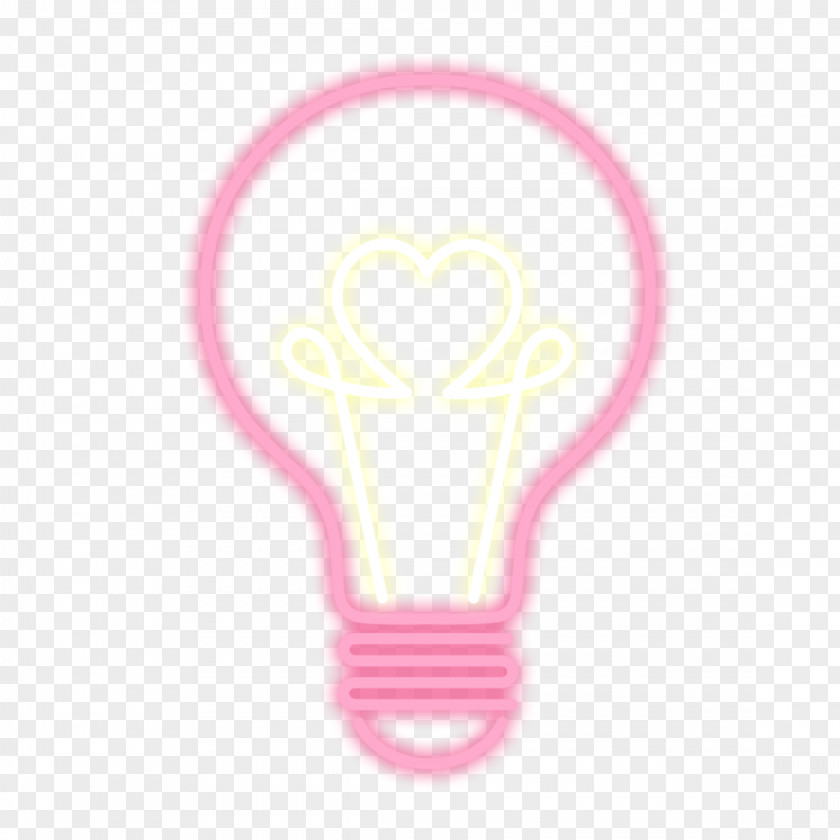 Magenta Pink Light Bulb Cartoon PNG