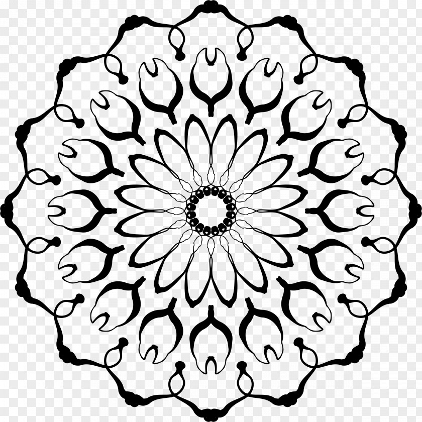 Mandala Flower Drawing Clip Art PNG