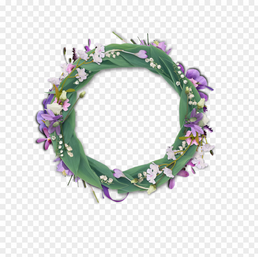 Blue Wreath Bracelet Purple PNG
