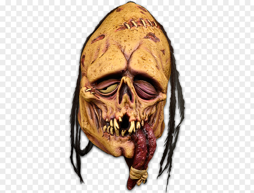 Mask Latex Skull Halloween Costume Tongue PNG