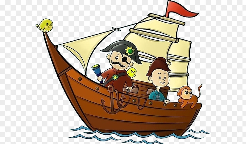 Pirate Ship Cartoon Piracy Illustration PNG