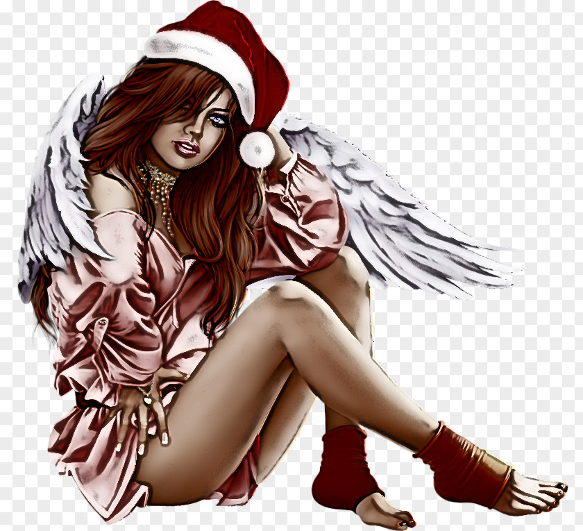 Angel Headgear Costume Accessory Wing Brown Hair PNG