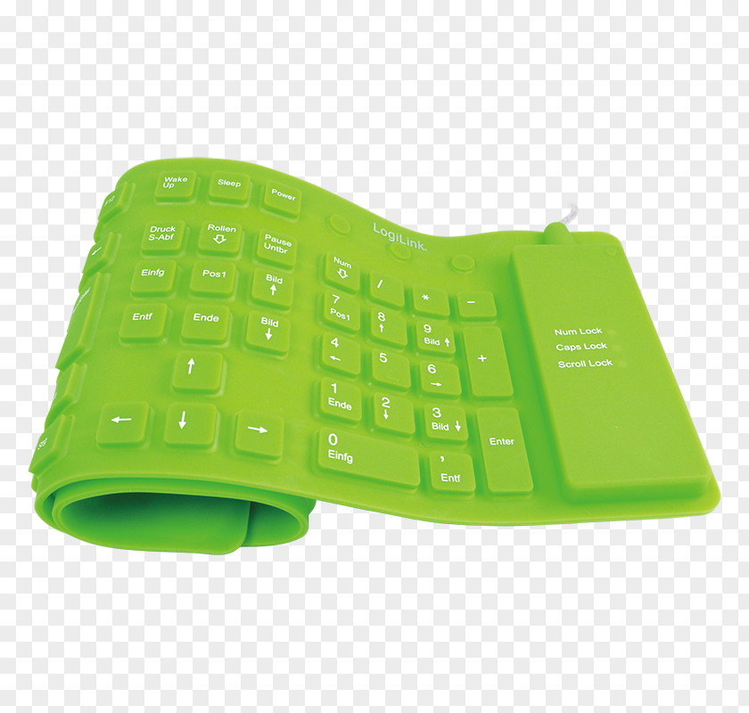 Computer Keyboard LogiLink Flexible Waterproof Numeric Keypads PS/2 Port Space Bar PNG