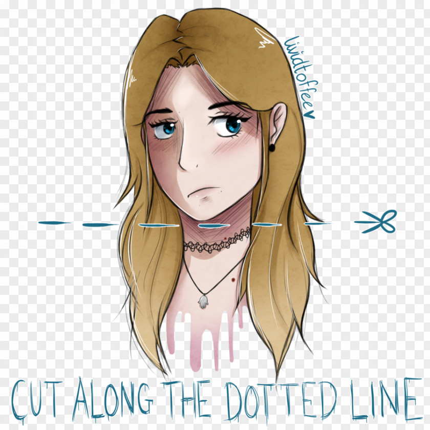 Cut The Dotted Line Hair Coloring Face Eyebrow Head PNG