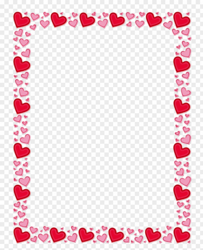 Rectangle Picture Frame Valentines Day Border PNG