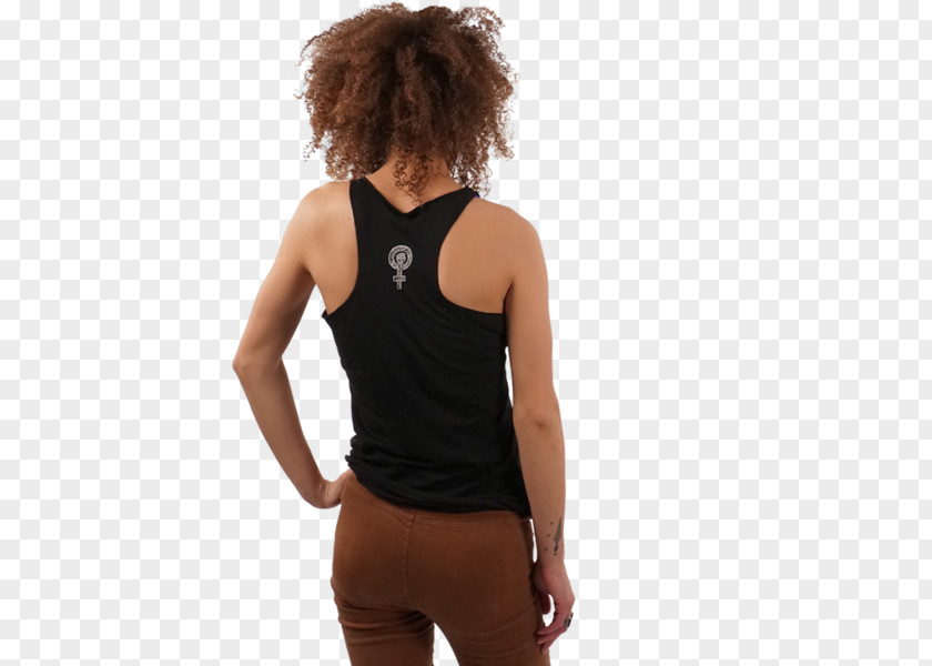 Strong Women T-shirt Shoulder Sleeveless Shirt Outerwear PNG