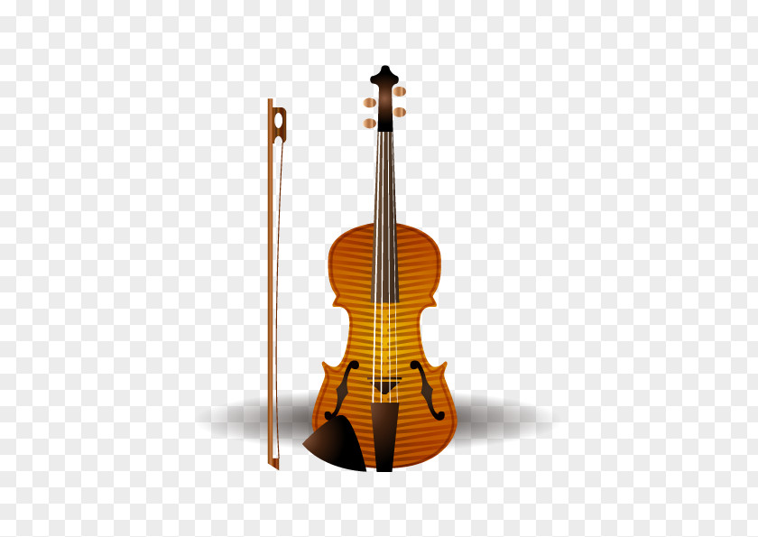 Hand-painted Violin Vector Material Bass Violone PNG