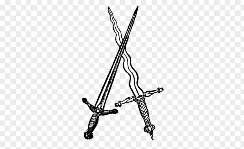 Sword Ski Poles Line Angle White PNG