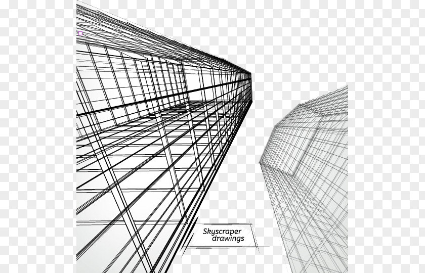 Building Lines Skyscraper Architectural Drawing Architecture PNG