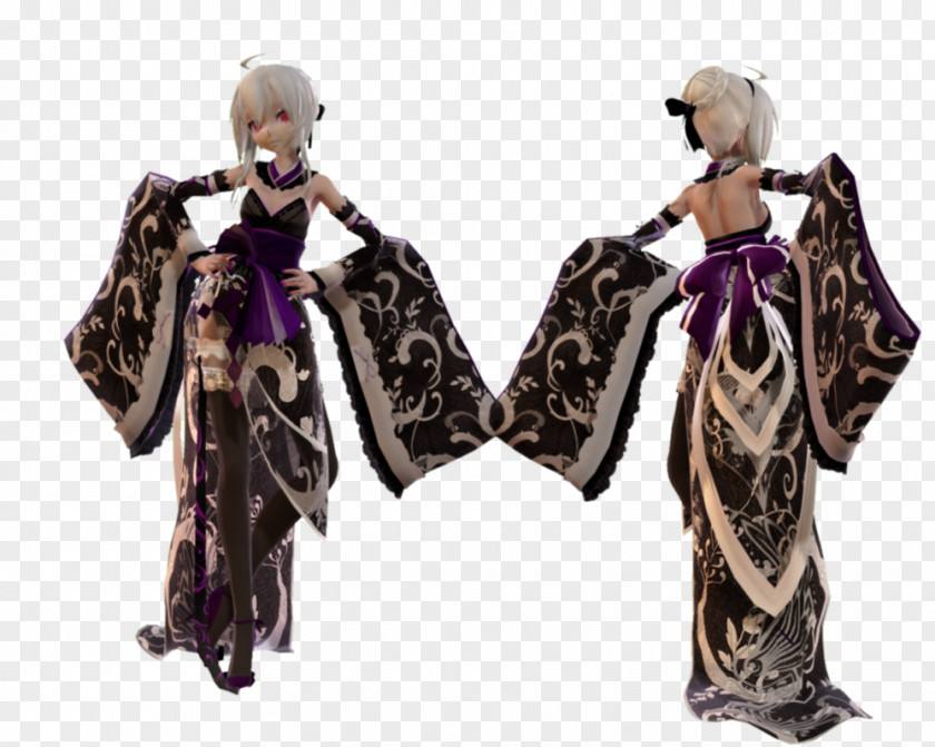 Dress Kimono Megurine Luka MikuMikuDance Haku PNG