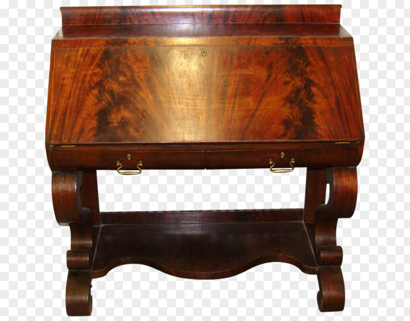 Mahogany Chair Table Antique Desk Furniture Office PNG