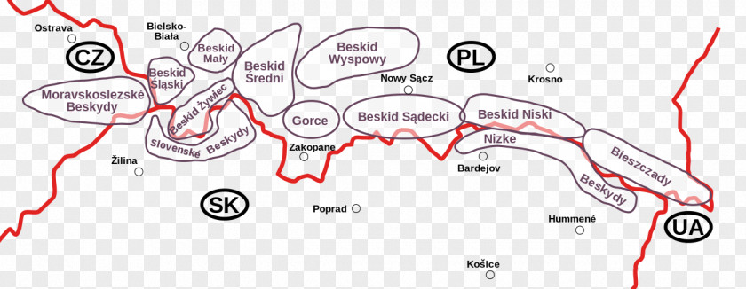 Mountain Peak Low Beskids Slovakia Range Slovak Language PNG