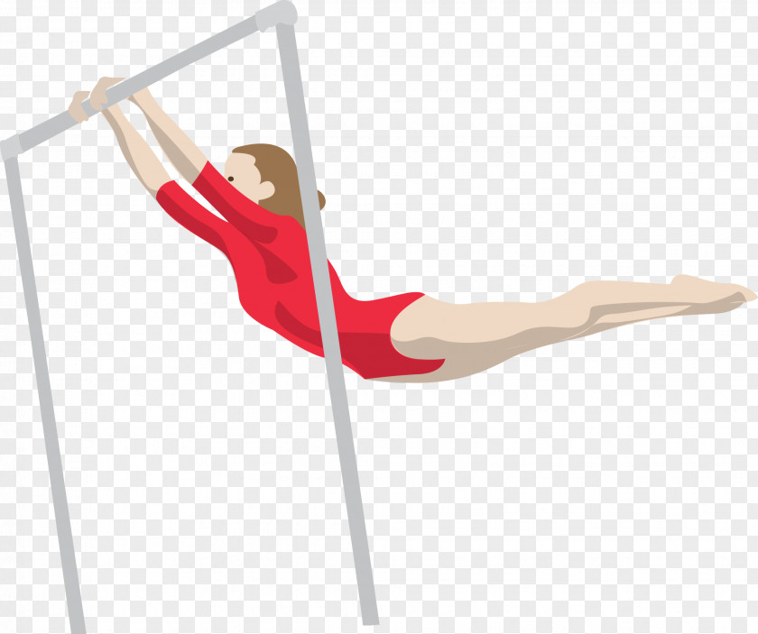 Olympic Women's Gymnastics Horizontal Bar Vector Artistic PNG