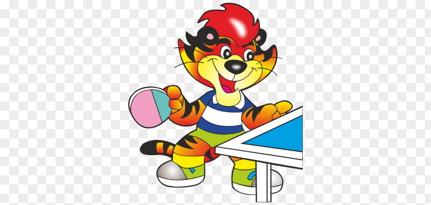 Tiger Lion Ping Pong Game Clip Art PNG