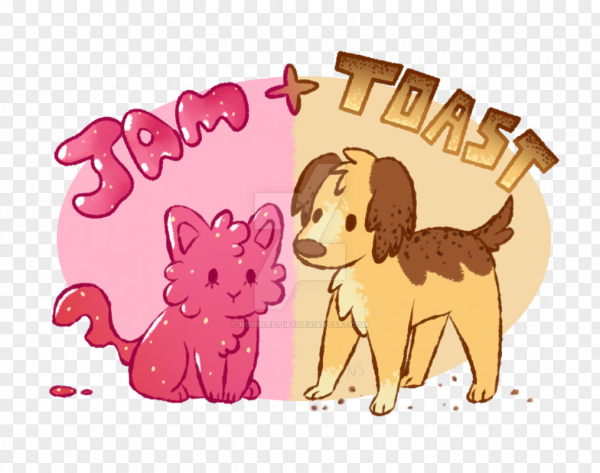 Toast Jam Whiskers Puppy Cat Dog PNG