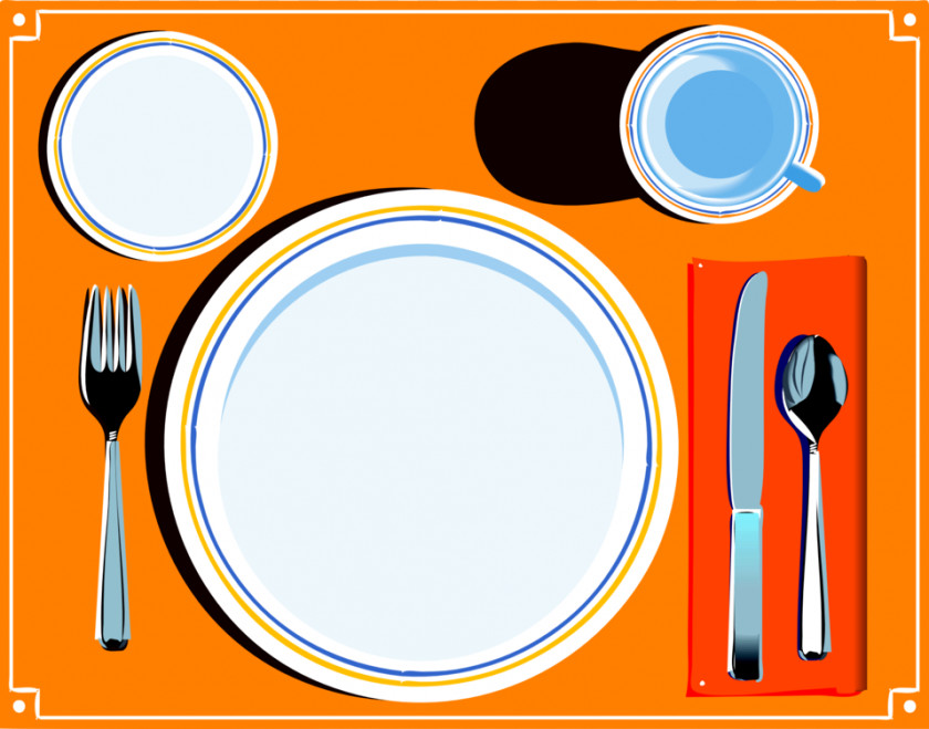 Table Setting Clipart Dinner Plate Clip Art PNG