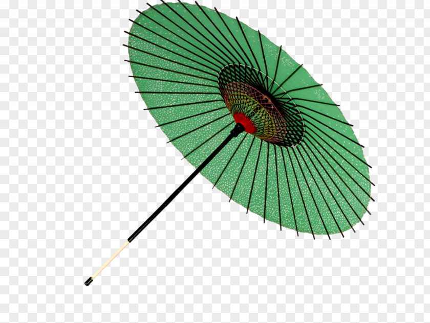 Green Paper Umbrella Japan Oil-paper China Auringonvarjo PNG