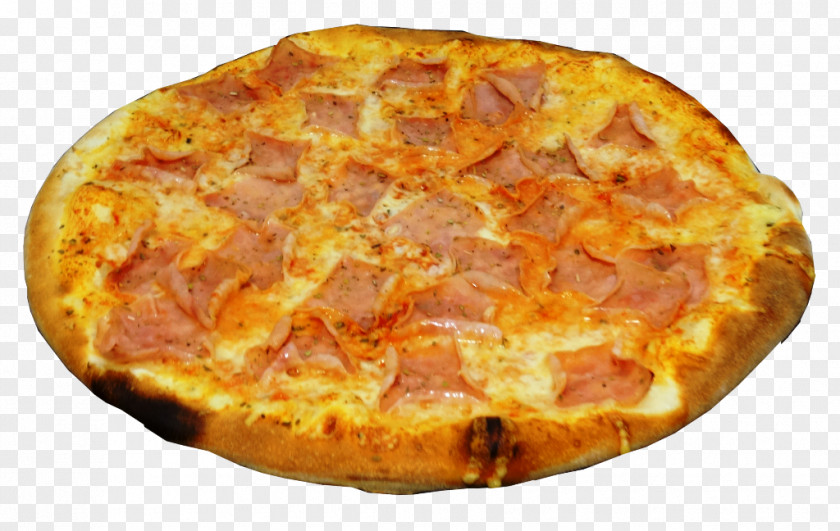 Pizza California-style Sicilian Ham Bacon PNG