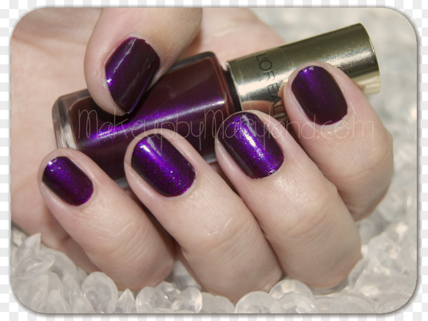 Lovely Style Nail Polish Manicure Purple PNG